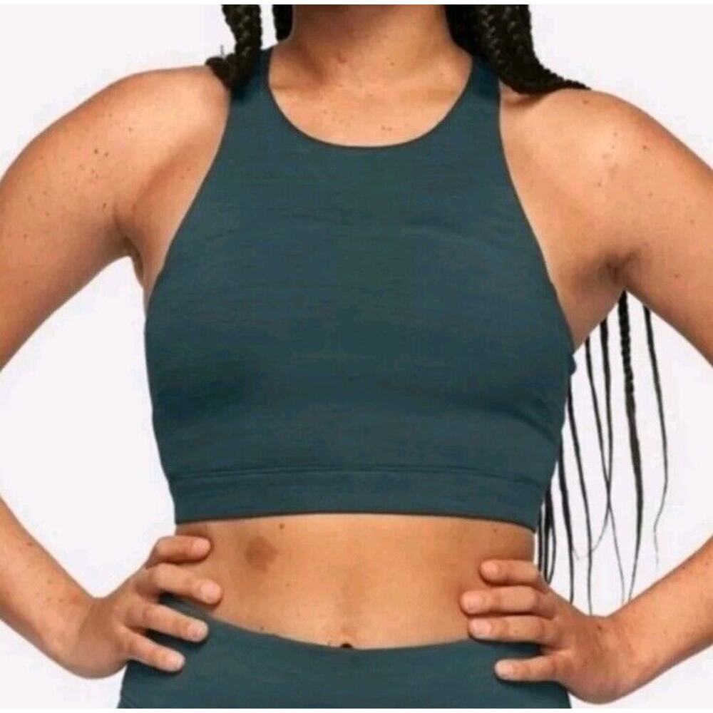 Outdoor Voices Womens Sports Bra Small Stretch Racerback Green TechSweat Crop
